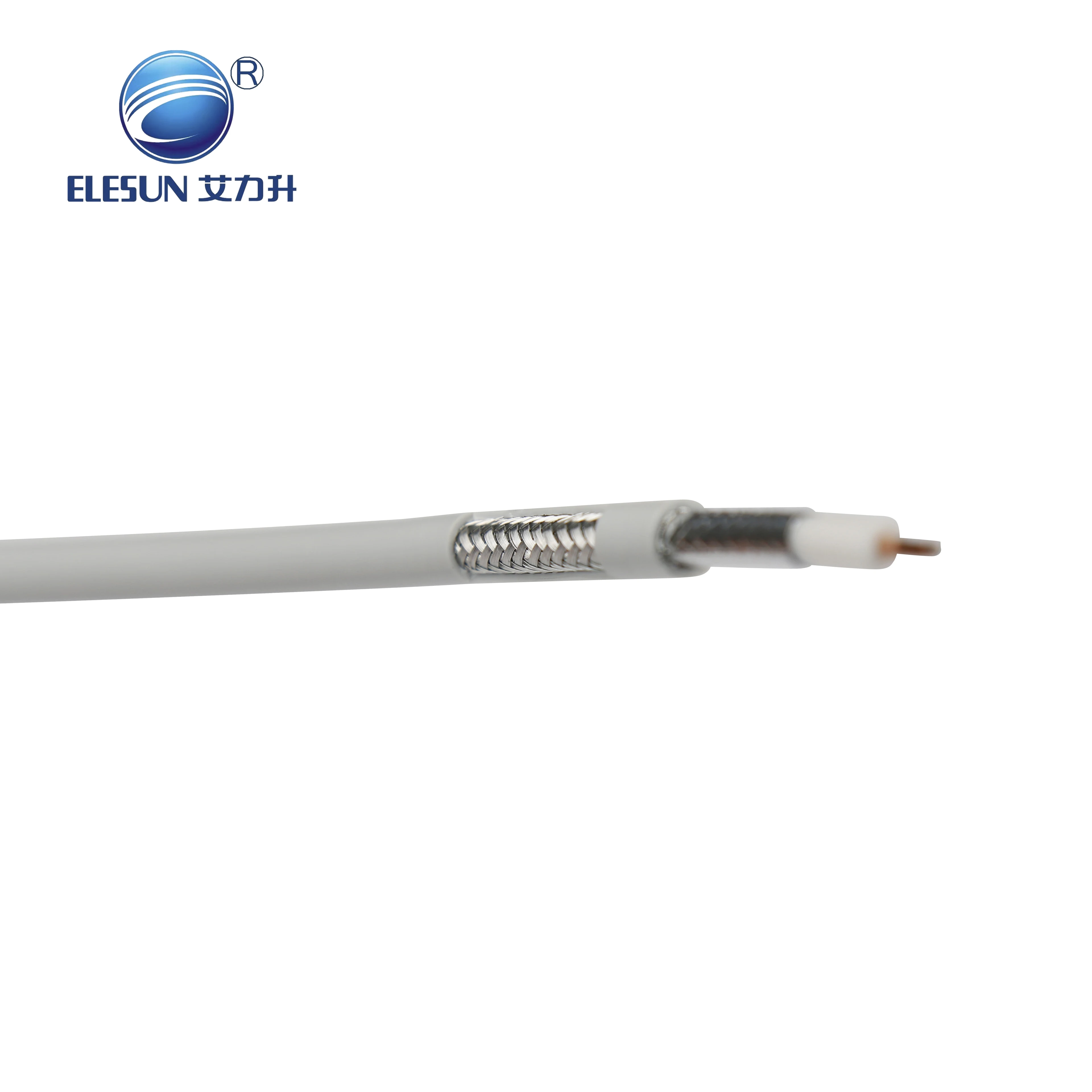 Custom 50ohm low loss coaxial cable twin ALSR195 copper conductor foam PE insulation for indoor antenna system
