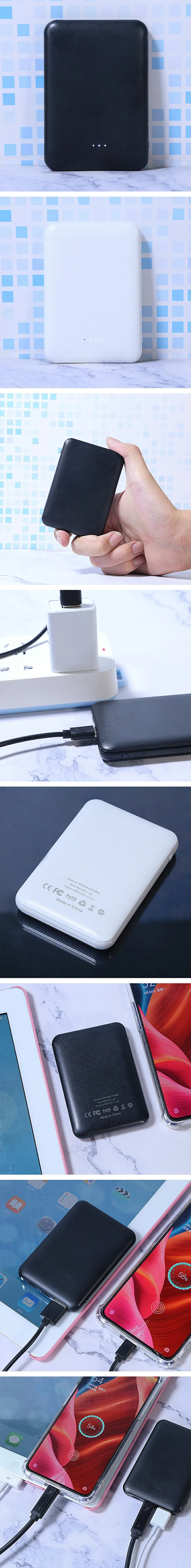 Most Selling Product in alibaba UUTEK Mini Power Bank 5000mAh for Mobile Phone Fast Charging 10W USB and Type-c Port Output