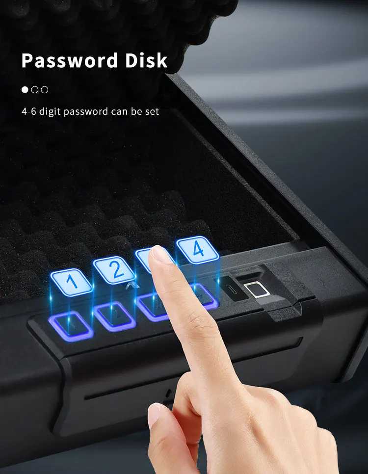 CEQSAFE Hot Selling Hand Gun Safe Small Biometric Fingerprint Lock Gun Safe for Car details