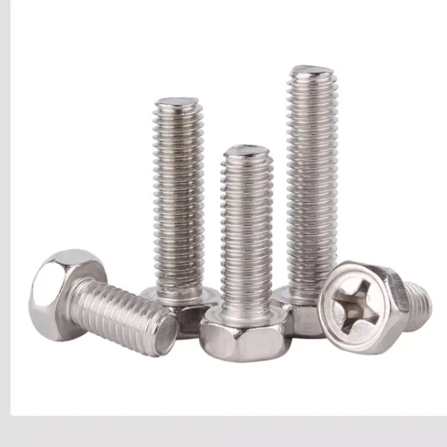 product professional excellent stainless steel carbon steel white zinc cross recessed hexagon bolts screw-61