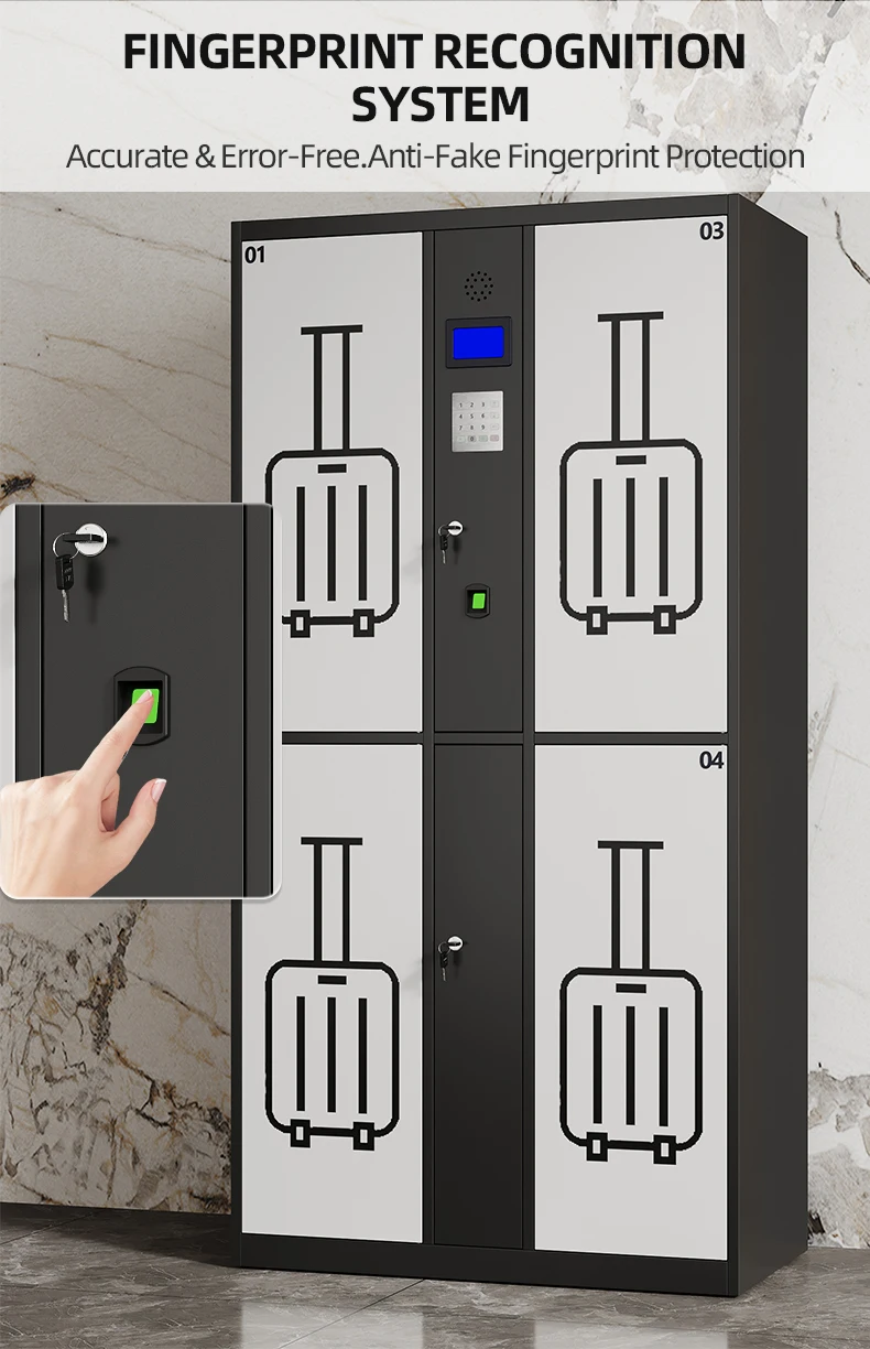 product rfid smart luggage locker for airport train station with electronic management system  access control-8
