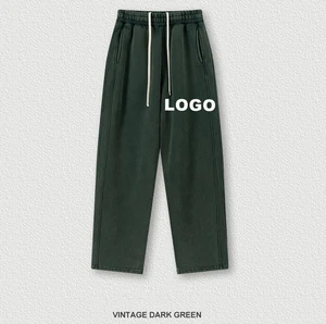 Personalized Vintage Long Pant Trousers Men Clothing Straight Leg Mens Vintage Baggy Old Washed Sweatpants for Winter
