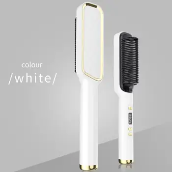 New arrival heating modeling straightening comb anti-scald portable multi-function electric female hair straightener brush