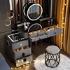 Gray-black charging cabinet, 99 compartments, rotating mirror, m