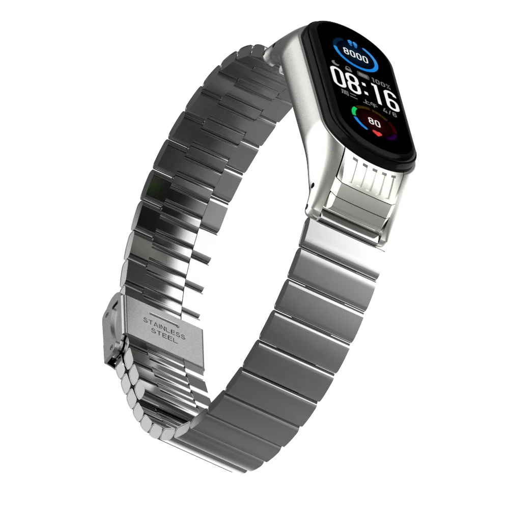 Correas Para for Xiaomi Mi Band NFC Global Version Strap Bracelet Metal  Stainless Steel Wristbands