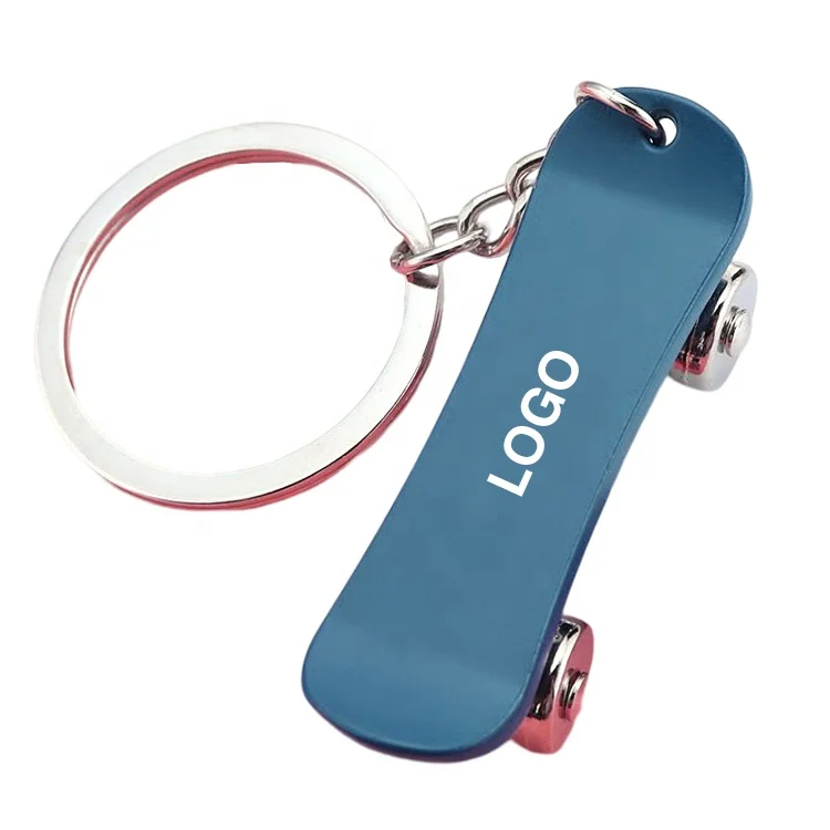 High Quality Custom Skateboard Charm Logo Metal Key Chains Die Cast