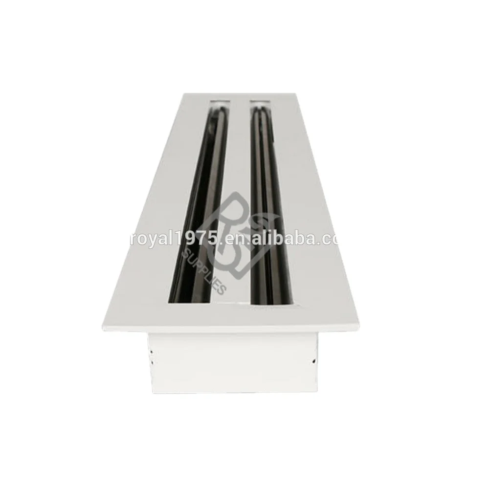 Aluminium-Luftauslass Mit 3-fach Verstellbaren Lamellen, 30,5x15,2 Cm (Außen: 34,7x19,4 Cm) – Pulverbeschichtet, Rostfrei