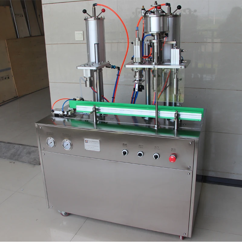 
 Полуавтоматическая машина для наполнения аэрозольным спреем  