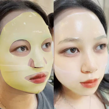 Hot Selling 34g OEM Korean Turmeric Kojic Acid Anti Wrinkle Retinol Vitamin C Overnight Brightening Bio Collagen Face Gel Mask