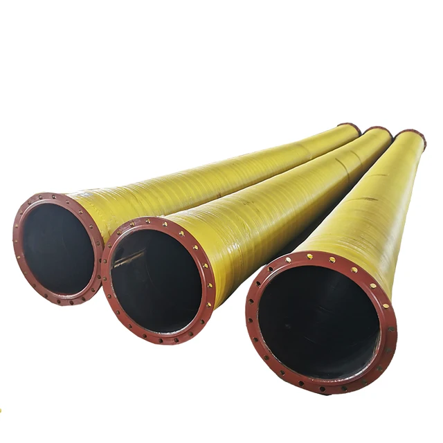 Flange Type Drainage Mud Sand Delivery Project Dredging Rubber Water Suction Discharge Hose