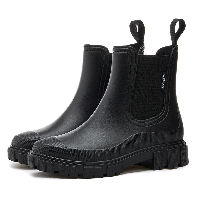 ●SHOOPEN● Banding Chelsea Rain Boots HPCV7D383W 5002810206 Women's Waterproof Chelsea Boots - Stylish & Functional