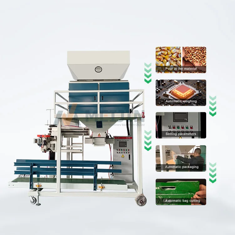 Factory Price Multi-Function Packaging Machine Clamp Rod Type Granule Double Bucket Packing Machine