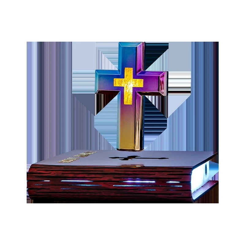 Personalized Gifts Decoration for Home Levitating Magnetic Floating Cross Table Lamp