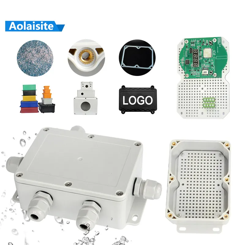 Factory Outdoor IP68 Waterproof Control Monitor Button Electrical Power Cable ABS Plastic Casing Box Wire Junction Enclosure