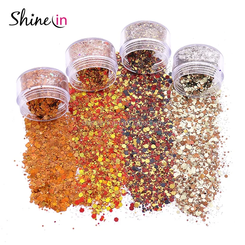 
Оптовая продажа банка упакованная фестиваль Коренастый Блеск красота блестящий Макияж Волосы тело блеск для лица украшения глаз 