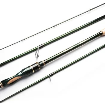 Alpha fishing rod building supplies Portable 4 Pieces Multi Section Carbon Fiber Fishing Rod Spinning
