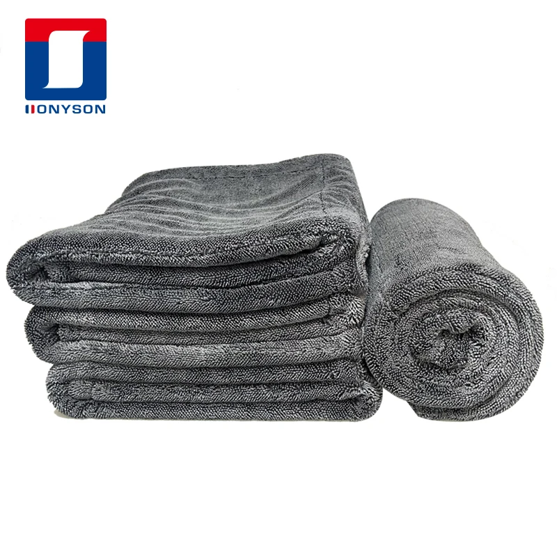 Высокое качество Большой микрофибры супер абсорбент утолщенной мягкая крученая петля полотенце для сушки