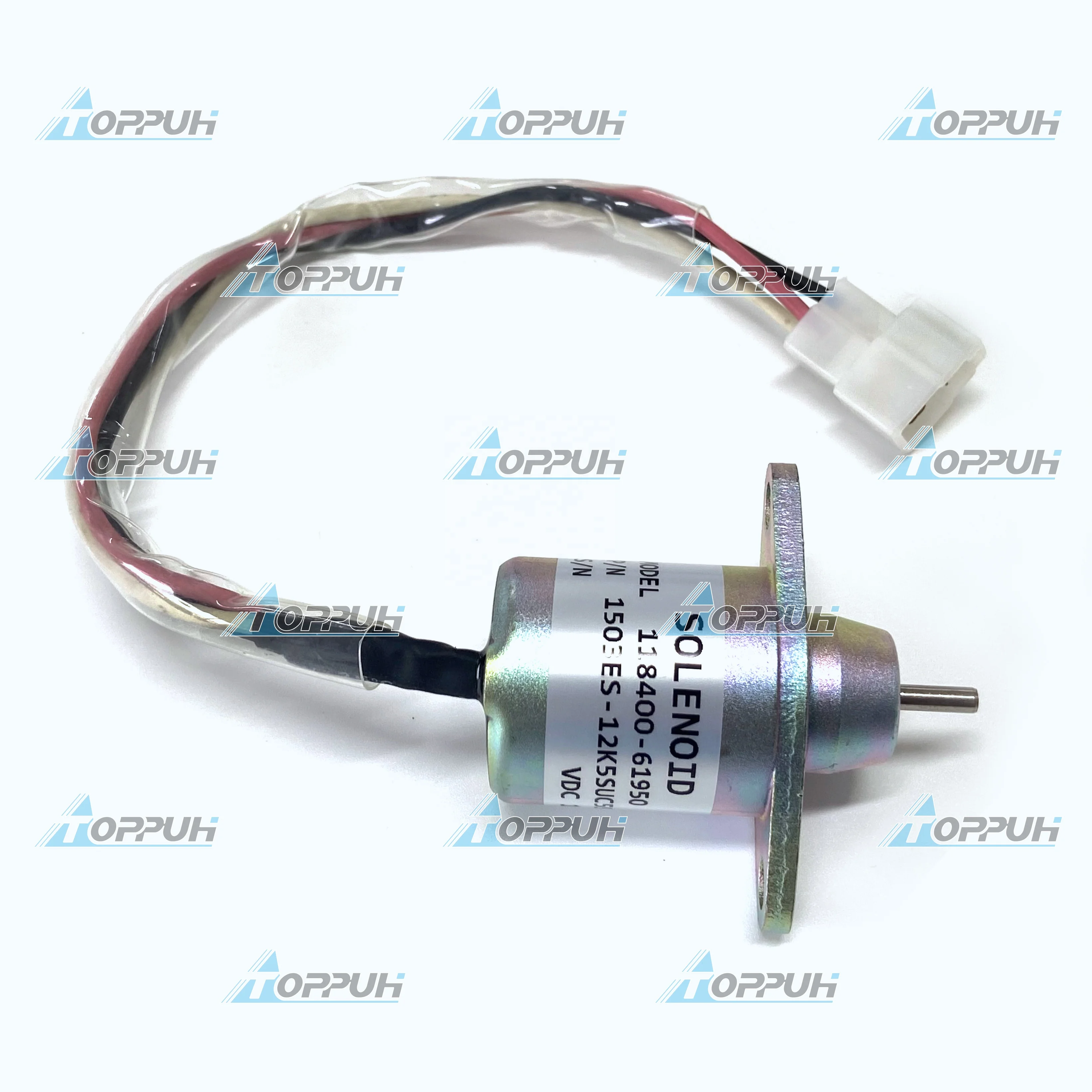 Stop Solenoid 118400-61950 – 12V, Compatible With Yanmar 2V78, 2V750 & John Deere Engines