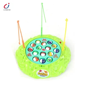 Chengji Kids Fishing Toy Early Puzzle Parent-child Interaction Spinning Fishes Game Electric Music Fishing Toys