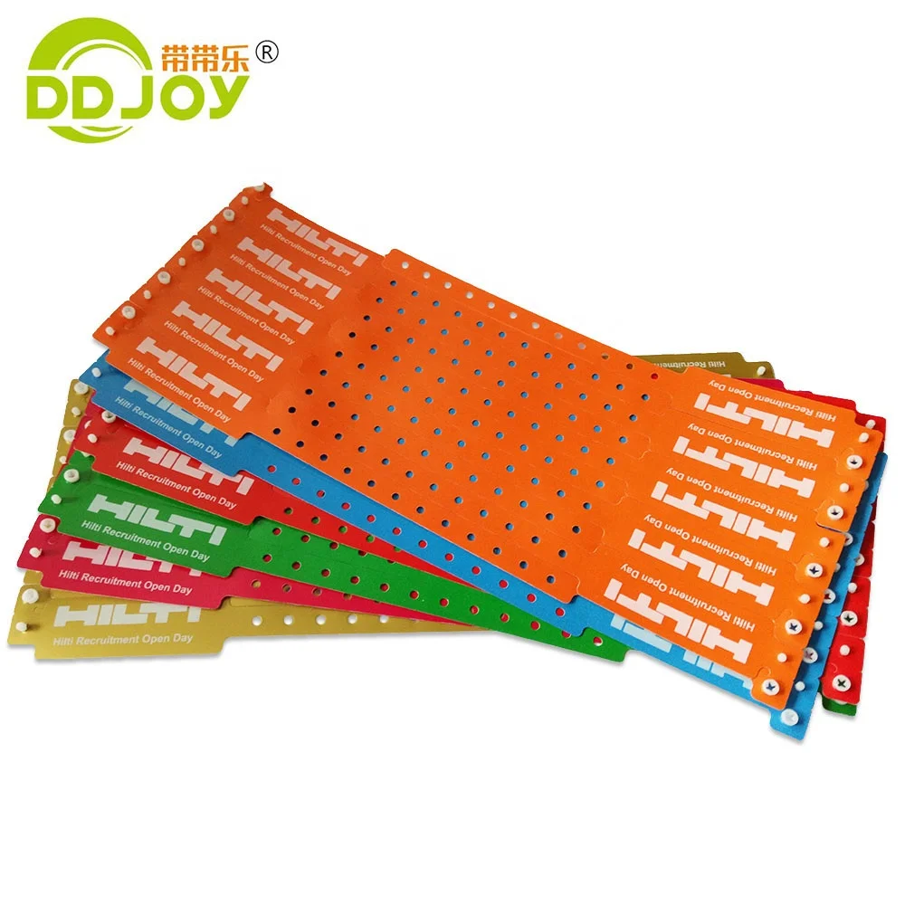 Пластиковый/бумажный/композитный браслет с логотипом на заказ для фестивалей и вечеринок