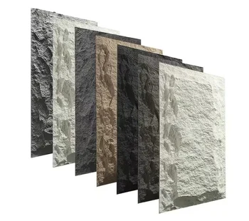 Hot selling   PU artificial stone  wall sheet  made in China factory easy installation  pu stone panels