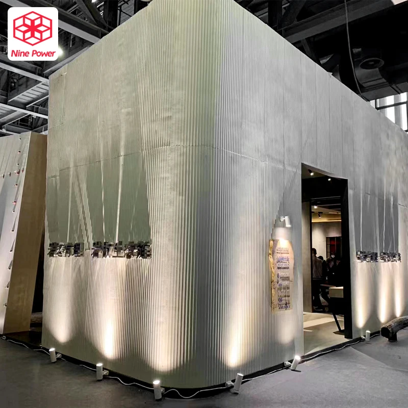 Soft Stone Cladding MCM Material Ceramic Tile Exterior Decorating Veneer Sheet Ripple Board Lightweight Artifical Flexible Stone