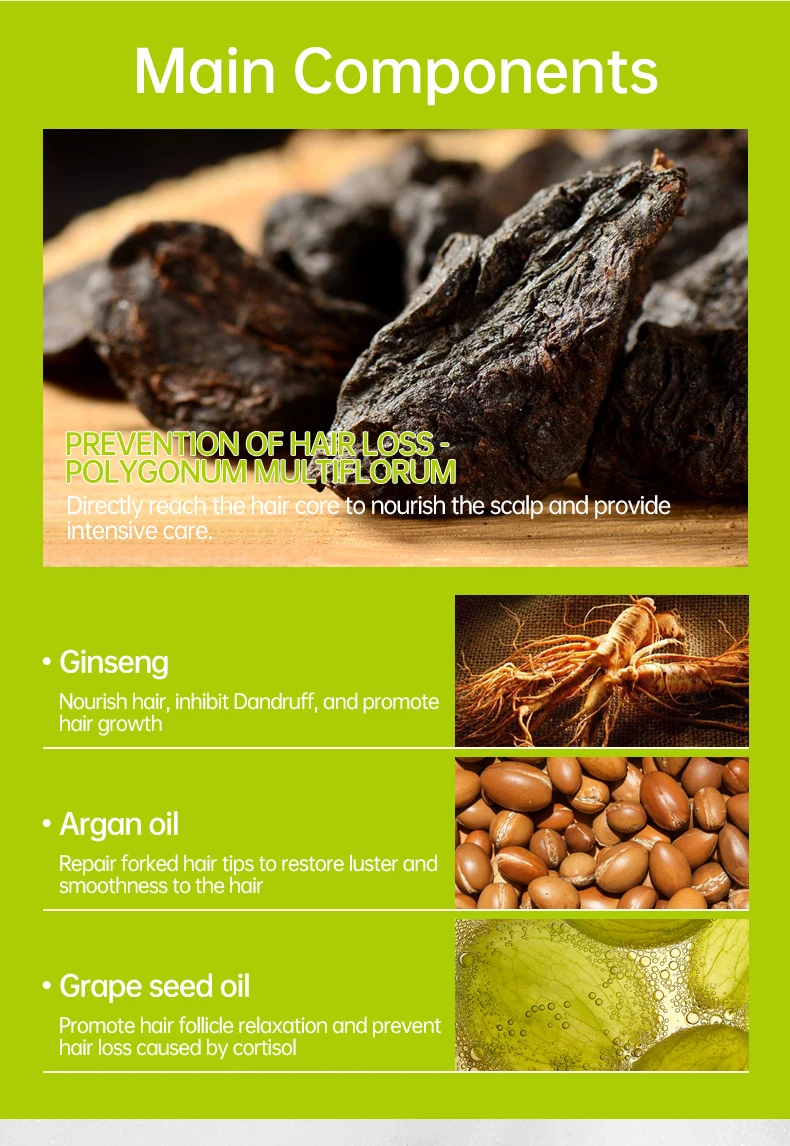 Disaar 3 pasos revitalización Anti pérdida de cabello planta natural cuidado del cabello Ginseng aceite de argán crecimiento del cabello champú jabón