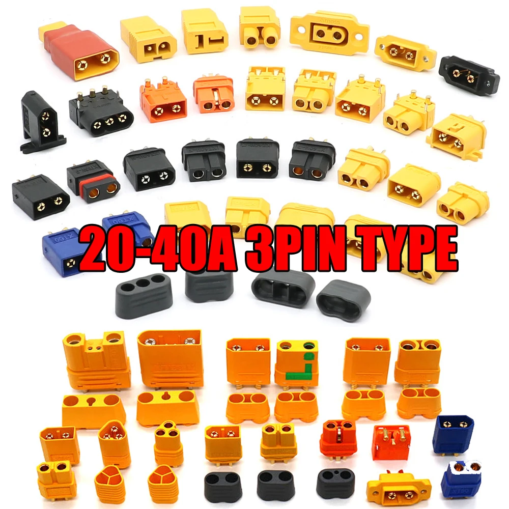 Amass Connector 20-40A 500V DC 3PIN MTD60 MTD60M MTS60 MRD50PB MR60PB MR60PW Lithium Battery Connector