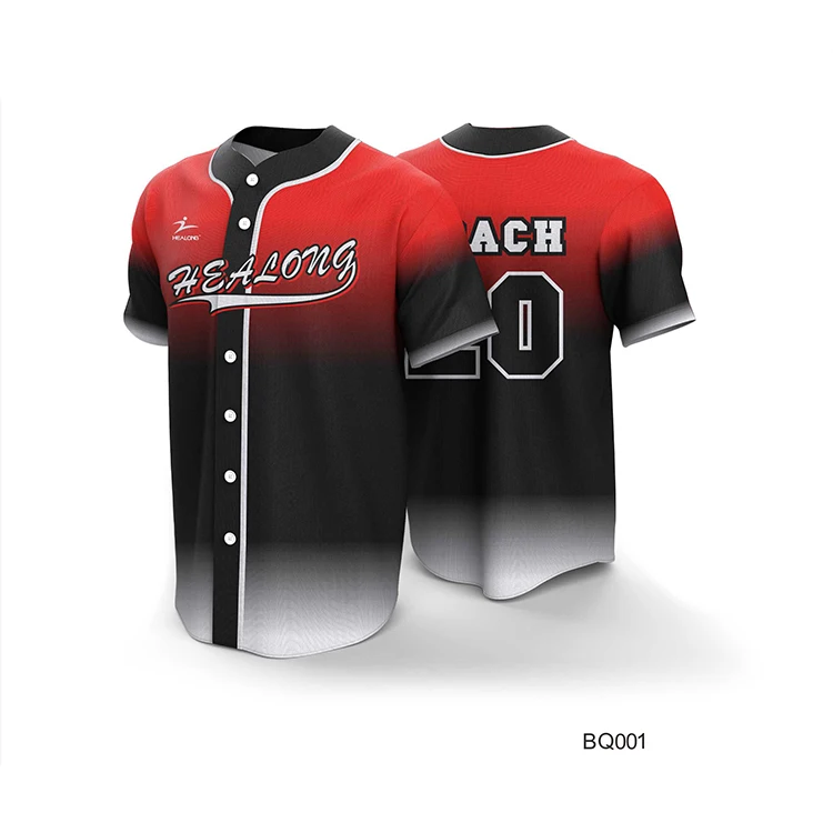 Newest Fashion Color Gradient Design Baseball Jersey Suit Multicolor  Baseball Jersey
