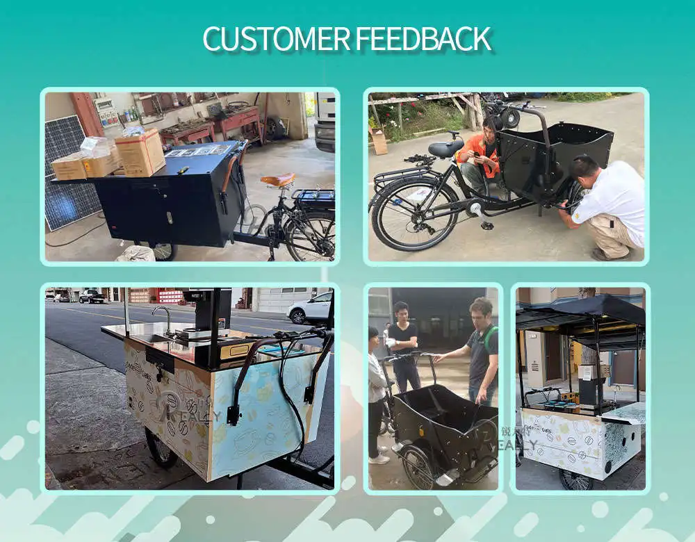 Oem Electric Ice Cream Tricycle Outdoor Mobile Vending Cart Solar 3
