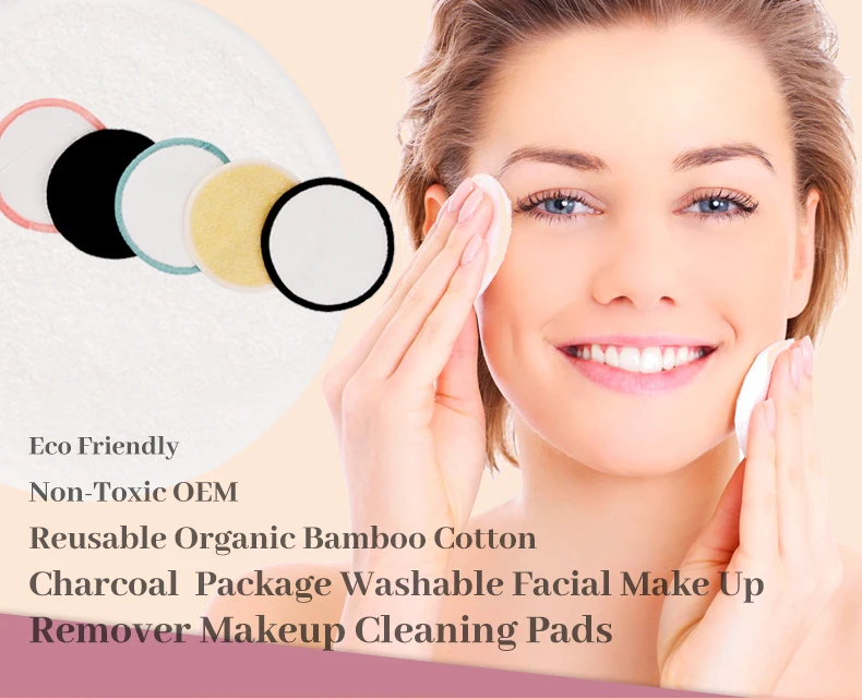 Hot Selling Makeup Remover Reusable Packs Natural Bamboo Cottons Facial ...