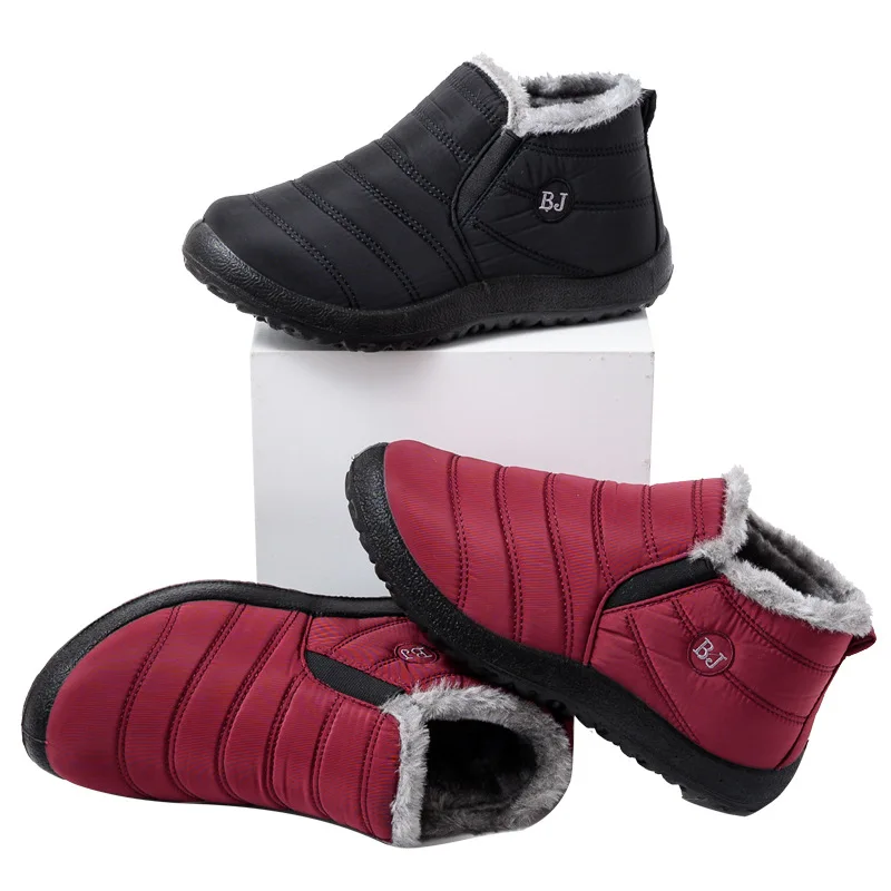 Womens Winter Boots Fur Lined Warm Ankle Boots Slip On Waterproof Outdoor Booties Comfortable Shoes for Women Warm Snow Boots 