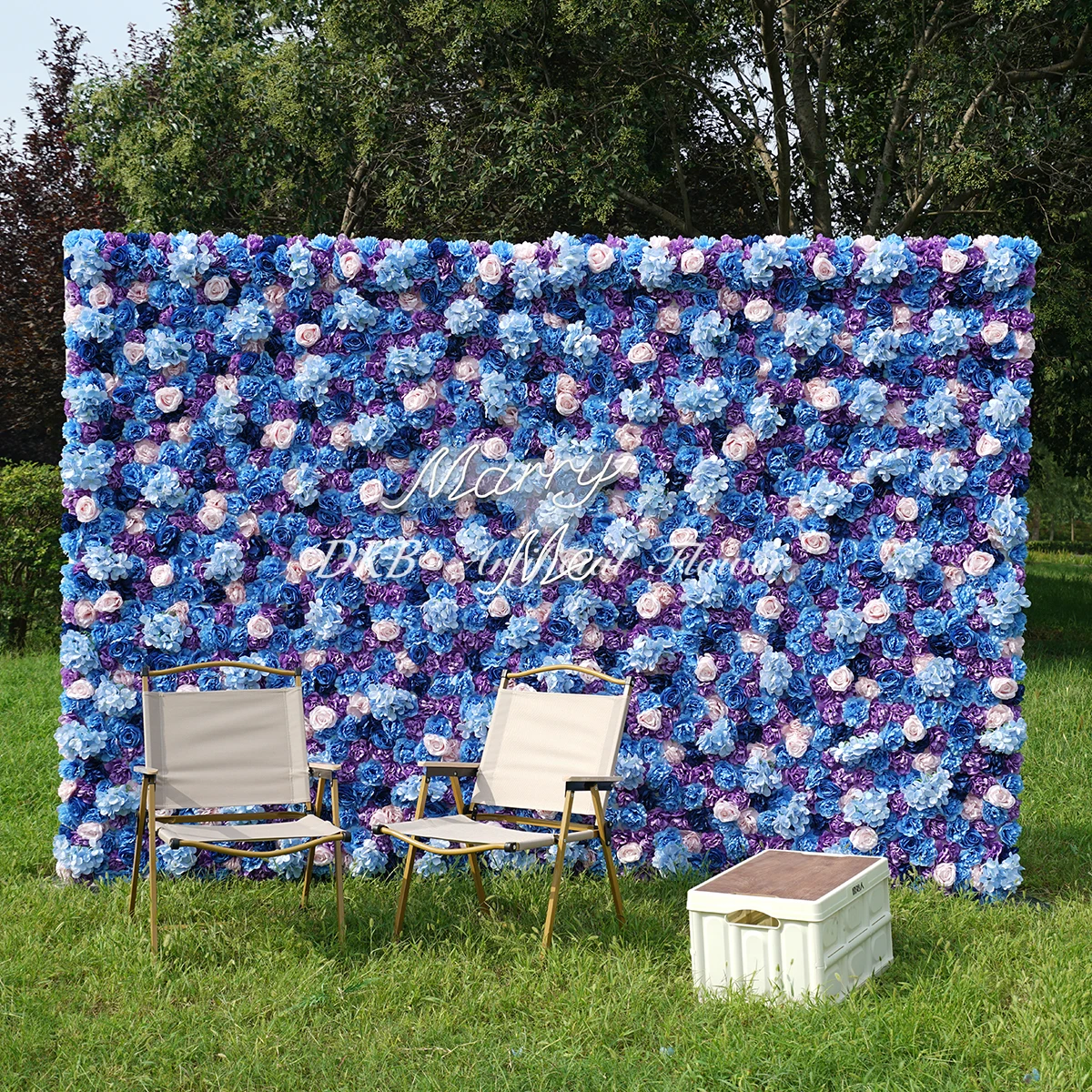 DKB новый синий волшебница Роза Гортензия искусственный цветок стены фон Свадебная сцена сад рождественские