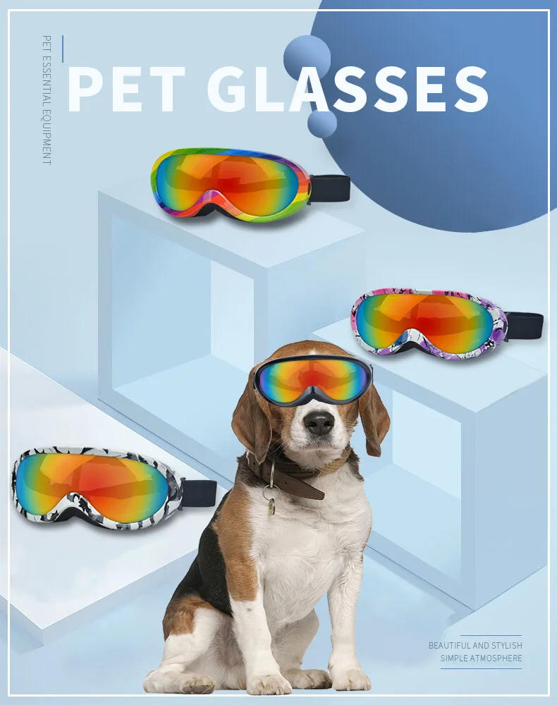 Dogs Glasses Waterproof Pet Accessories Pet Sunglasses Hound Dog Ski