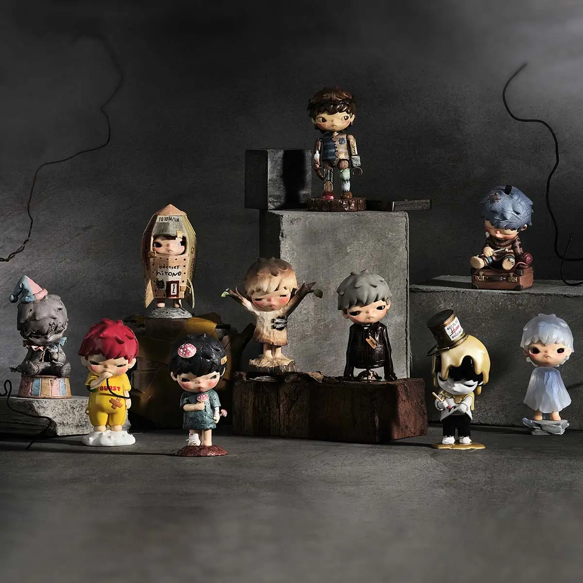 POPMART Hirono Reshape box 9個 セット Hirono Reshape Blind Box Mystery - 9-Piece Set of Cute PVC Figures