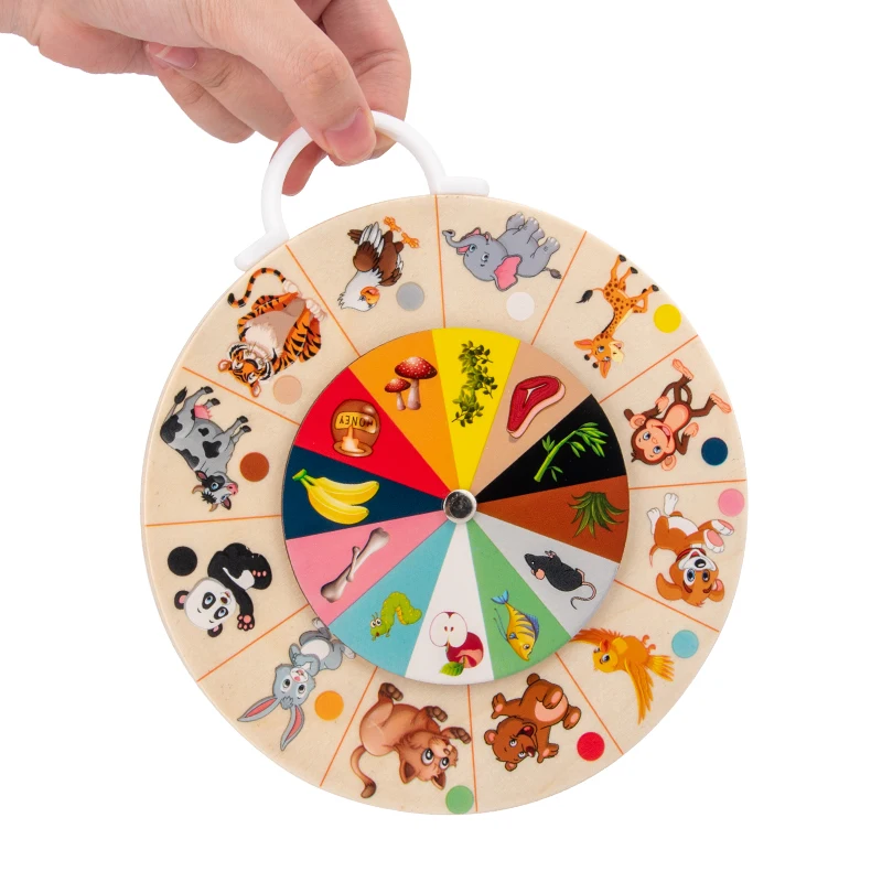 Montessori Multifunctional Double-Sided Wood Plate Kids' Educational Game Toy Learning Multiplication Decomposition Animal