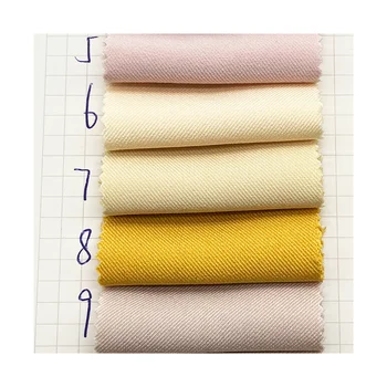 6856 Wholesale Fine British Oblique Woven Polyester Spandex Blended Composite Silk Twill Jacket Trouser Fabric Solid Colors