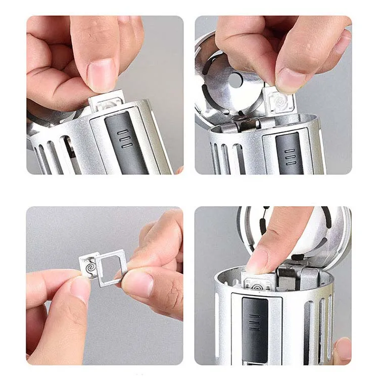 AIRO Multi-functional Usb Cigarette Lighter with Ashtray Portable Car Office Portable Cigarette Holder