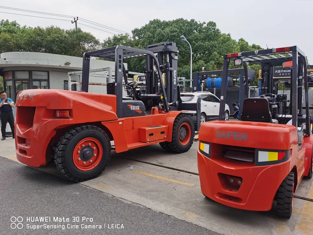 New Diesel Forklift 10-12 Tons Made in China CE Certified with 3000-5000mm Lift Height Mechanical/Automatic Transmission SAFER