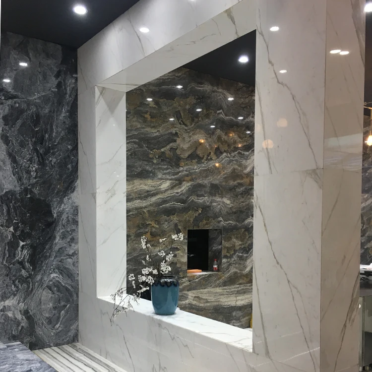 Hot sale interior decoration calacatta oro marble floor tiles price