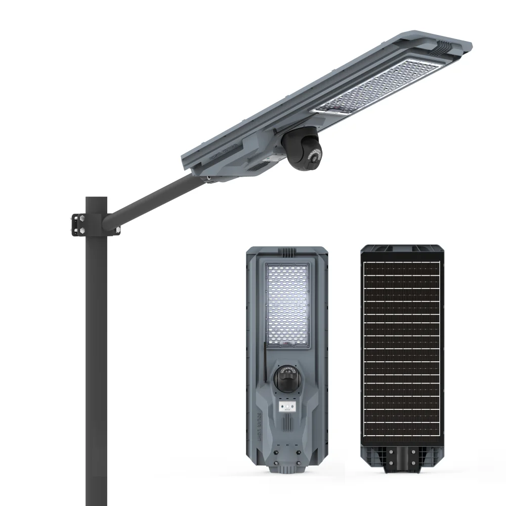 1200W Solar Light Outdoor IP67 LED High Brightness Solar Street Light With CCTV Camera