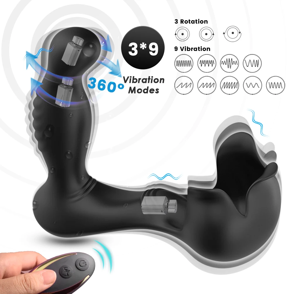 Waterproof Powerful Anal Vibrator Wearable Sex Toys for Man Soft Silicone  Electric Male Masturbator Adult Toys Prostate Massager