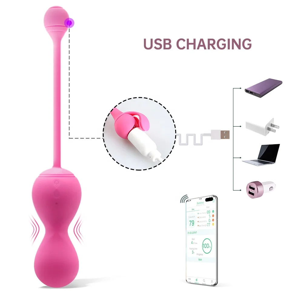 Wireless APP Remote Control Kegel Balls Vibrator with Remote Doctor Recommended Tightening Training System for Women