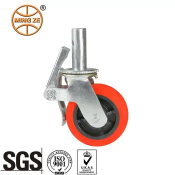 Construction Industry Buyer Wanted Better Assembly Stability Safety Guarantee  8*2 Inch PU on PP Center Scaffolding Caster Wheel