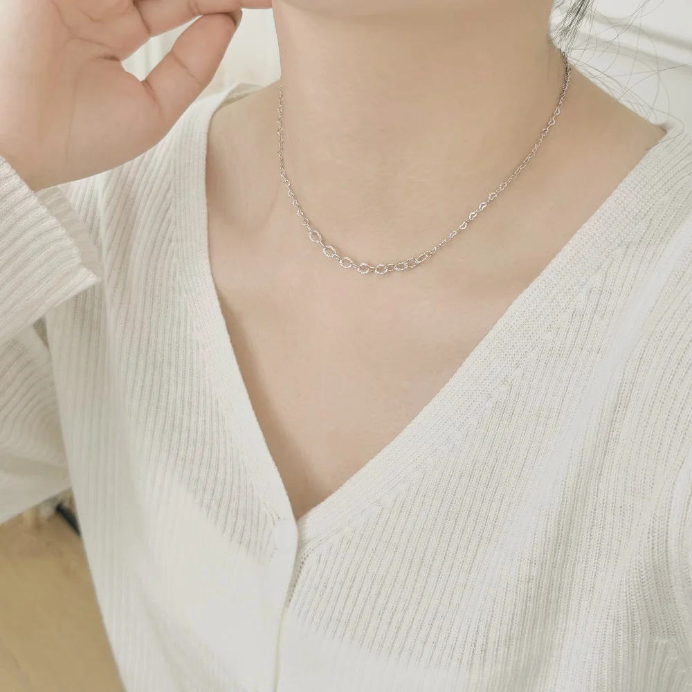 KAKODIY simple design 925 sterling silver rhodium 14K gold plated chain necklace for everyday wear detail 7