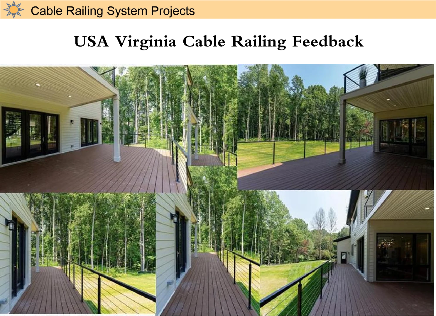 DIY design Safety Outdoor stainless steel 304 316 wire cable railing with project solution manufacture