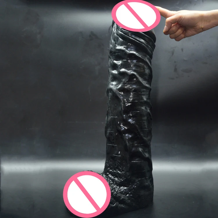 55CM Realistic Black PVC Dildo - Large Penis Sex Toy for Men & Women |  Healthy Material, CE Certified