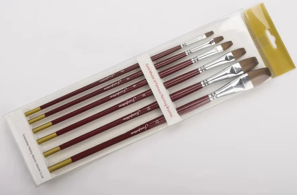 Hot Sale Horse Hair Cats Tongue Paint Brush for Acrylic Artist Painting