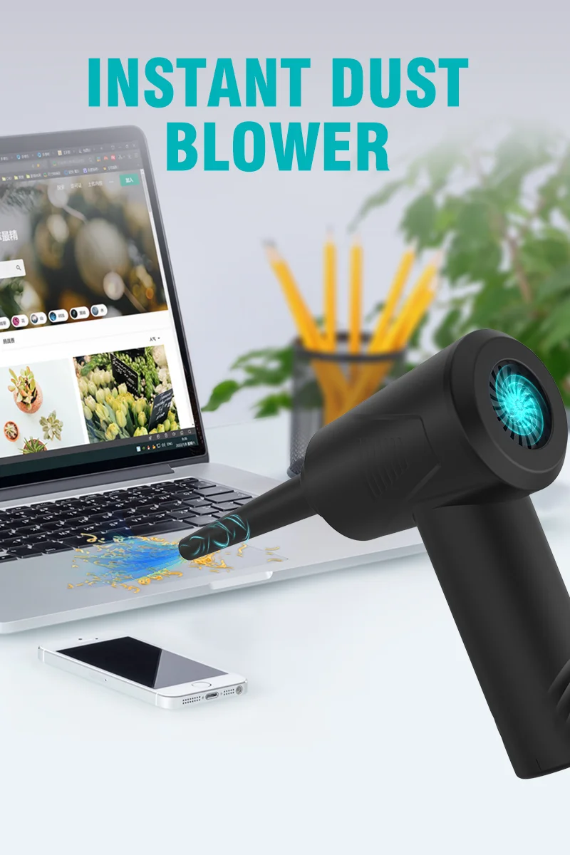 Air Duster 3gears Computer Air Blower Keyboard Portable Rechargeable