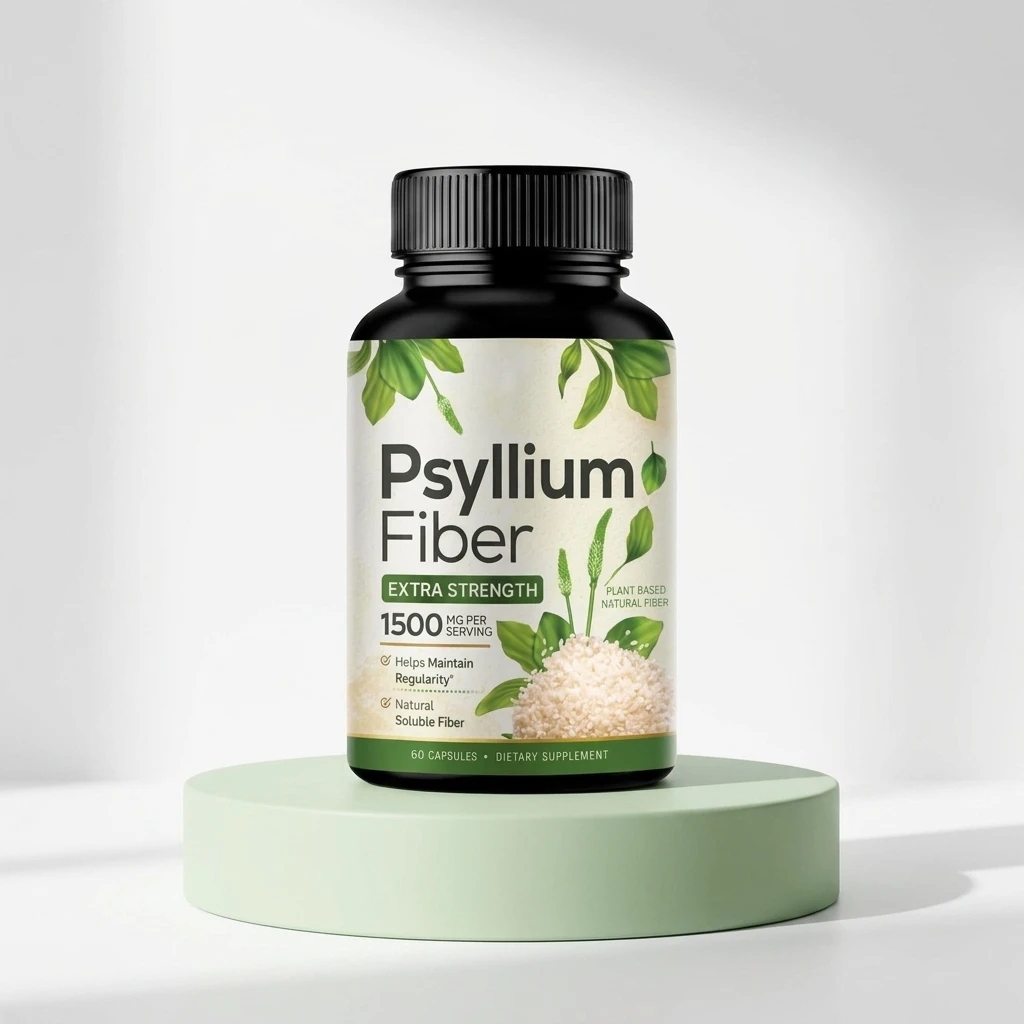 Biochealth GMP OEM Psyllium Husk Capsules - Best for Hair Growth, Younger Looking Skin & Face, Bladder Control Supplement